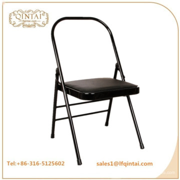 QTZD-001 vende al por mayor la silla plegable de la yoga del metal negro